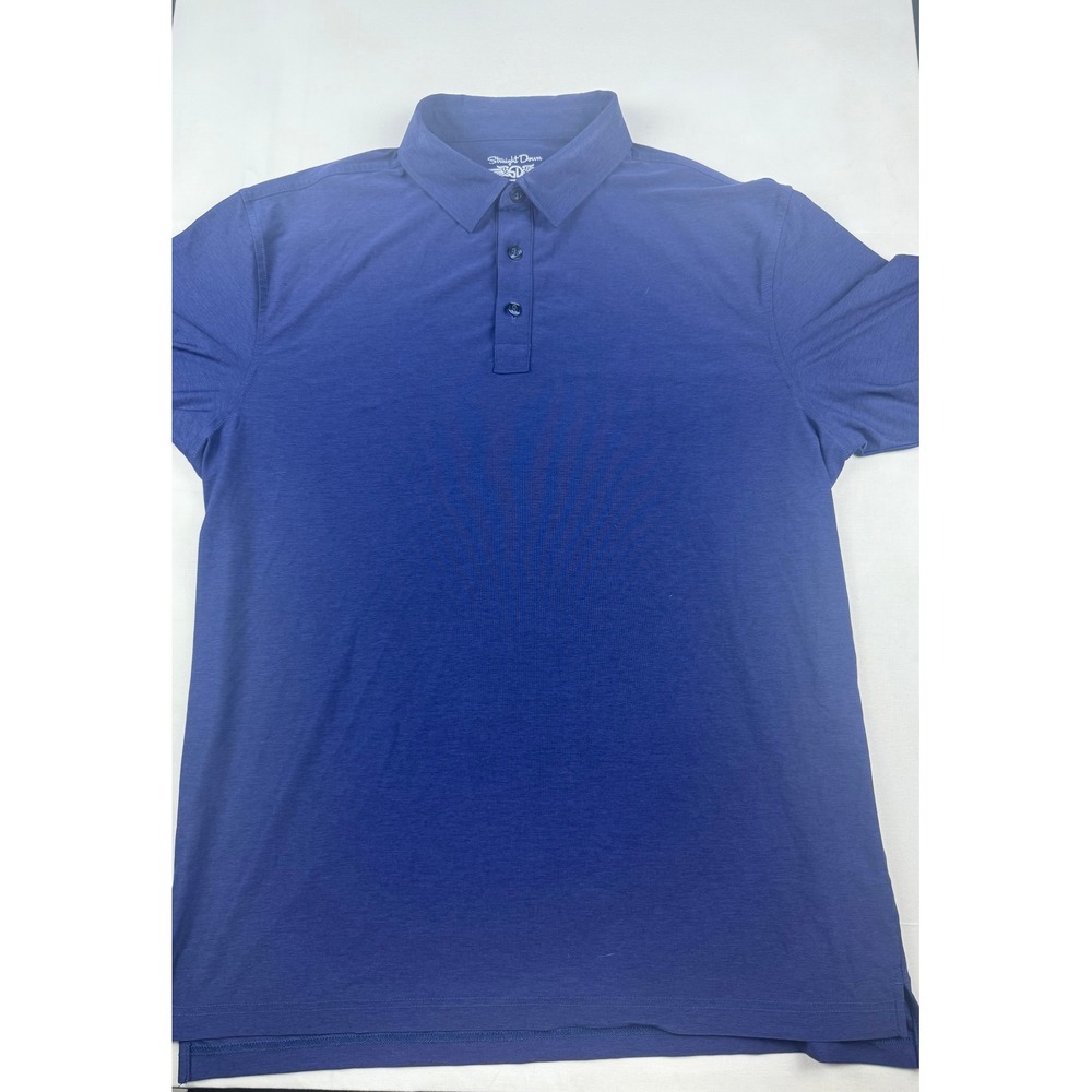 Straight Down Polo Shirt XL Navy Blue Performance Short Sleeve Golf Men